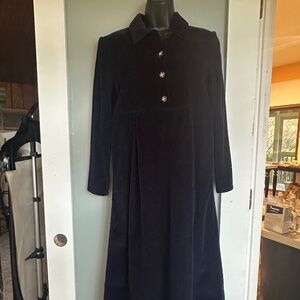 Talbots Dark Purple Corduroy Dress 4P NWT Cozy Fall